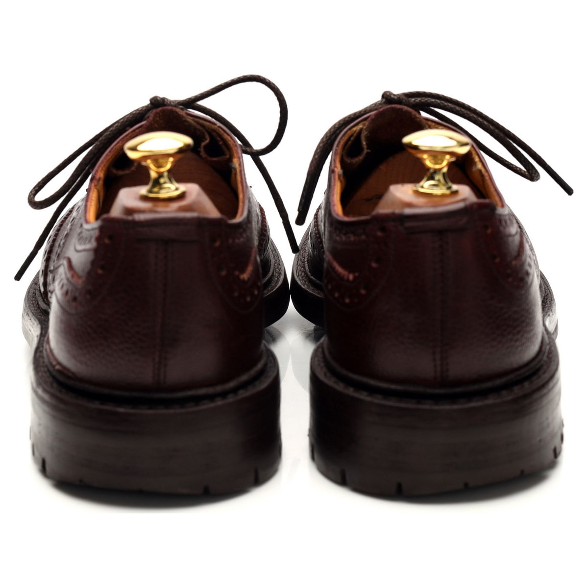 &#39;Ilkley&#39; Burgundy Leather Derby Brogues UK 8.5