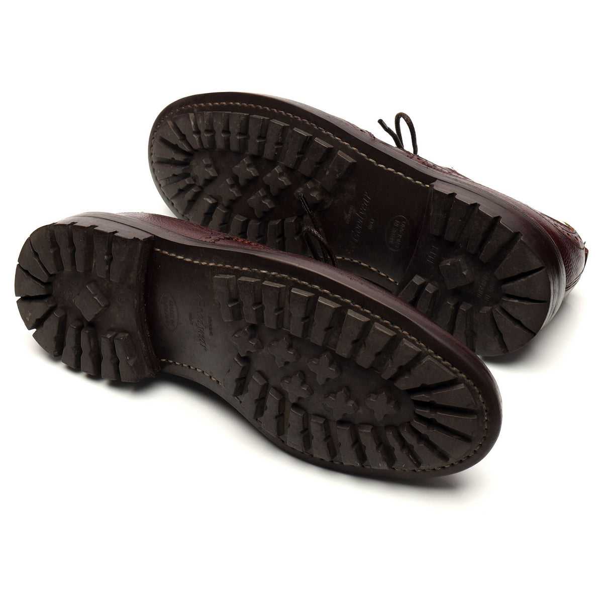 &#39;Ilkley&#39; Burgundy Leather Derby Brogues UK 8.5
