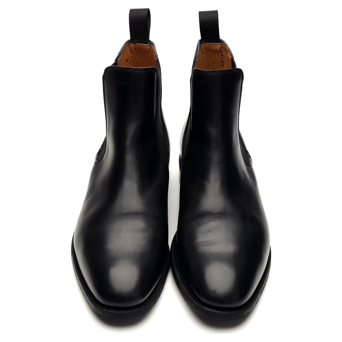 Black Leather Chelsea Boots UK 8