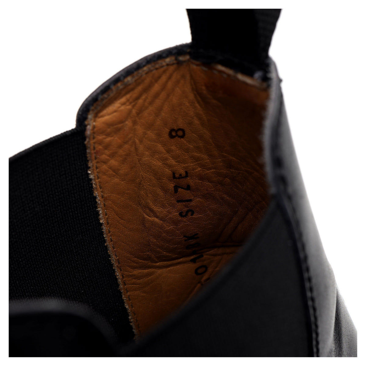 Black Leather Chelsea Boots UK 8