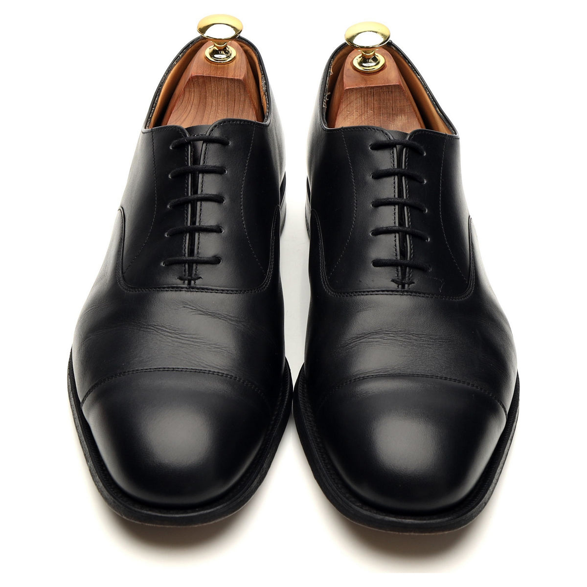 &#39;Consul&#39; Black Leather Oxford UK 8.5 G