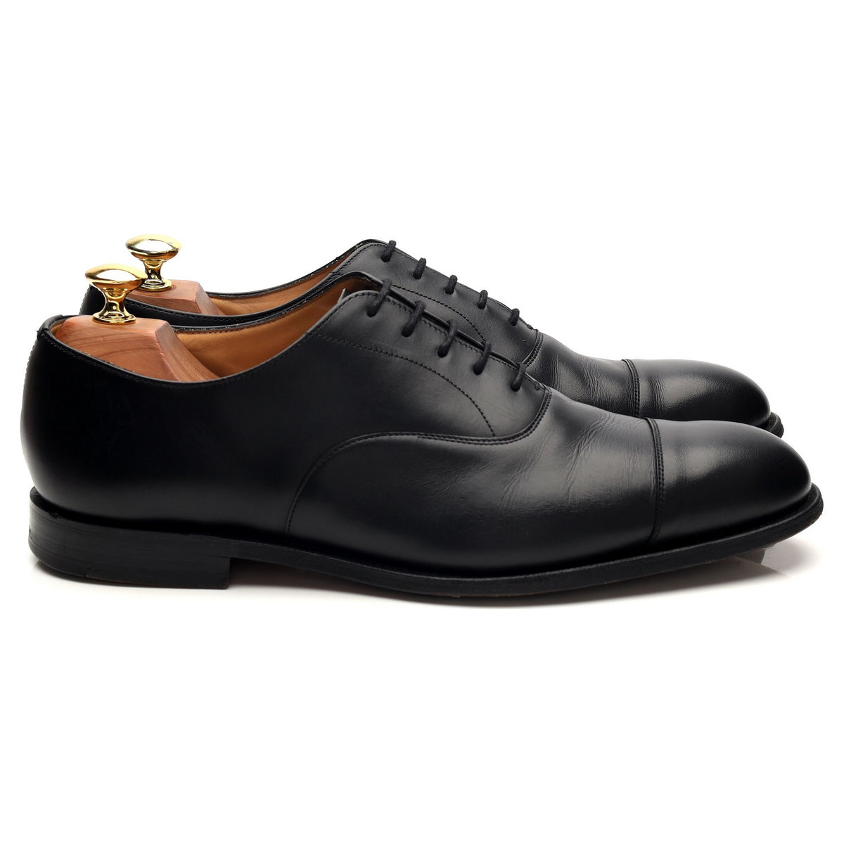 &#39;Consul&#39; Black Leather Oxford UK 8.5 G