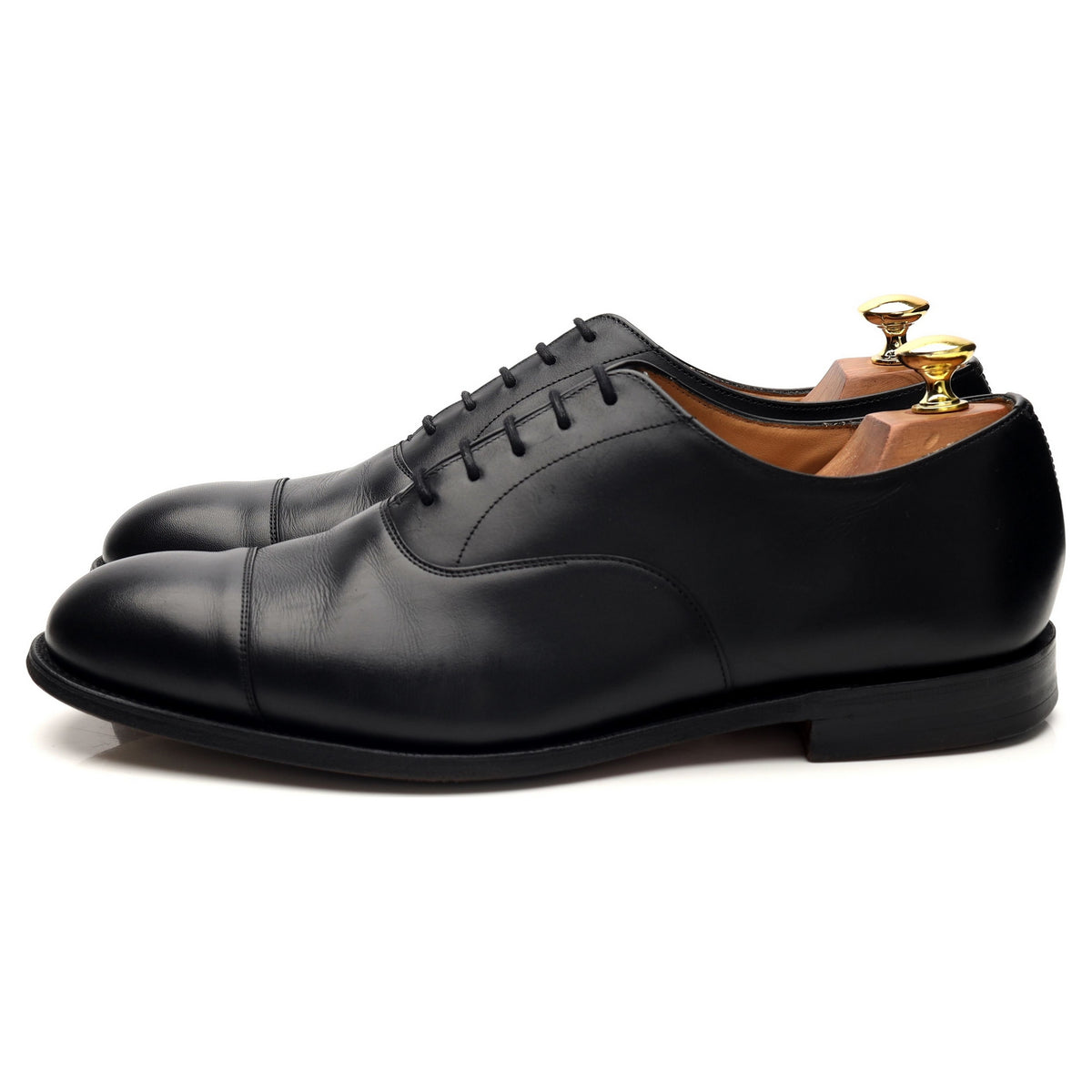 &#39;Consul&#39; Black Leather Oxford UK 8.5 G