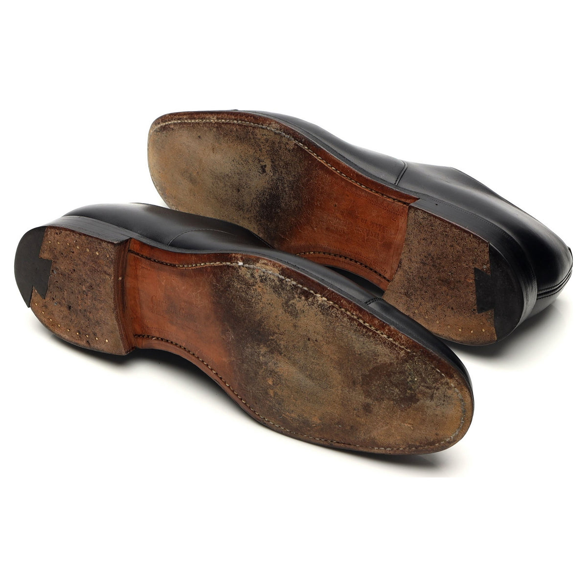 &#39;Consul&#39; Black Leather Oxford UK 8.5 G