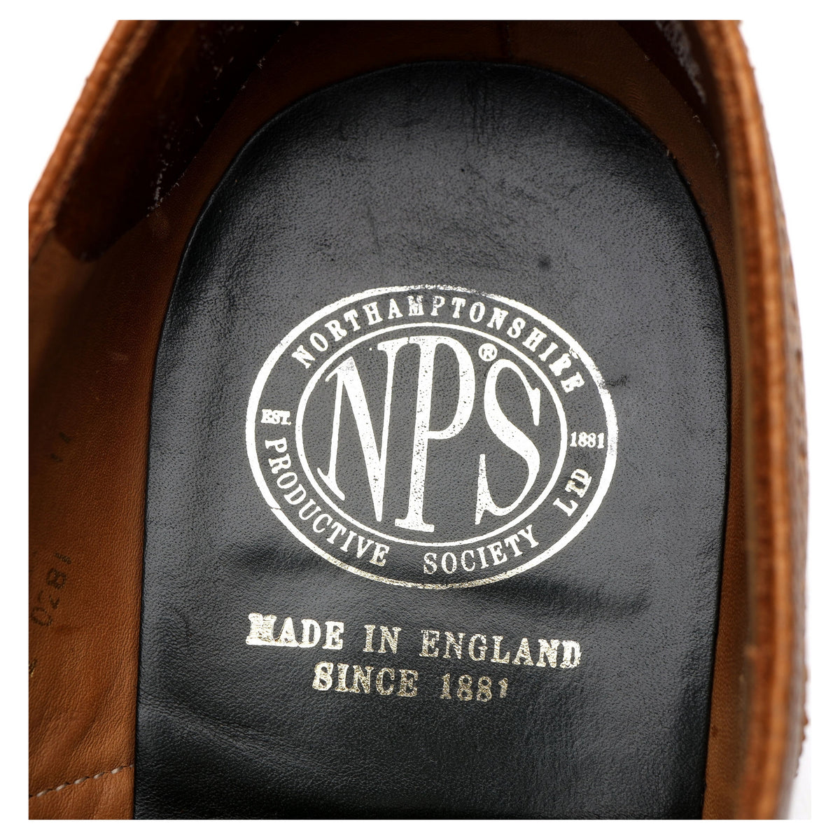 &#39;Wilson&#39; Tan Brown Grain Leather Derby Brogues UK 11