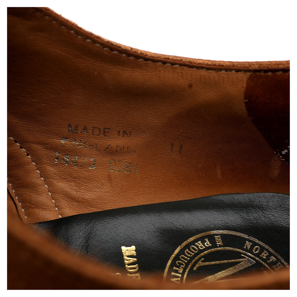 &#39;Wilson&#39; Tan Brown Grain Leather Derby Brogues UK 11