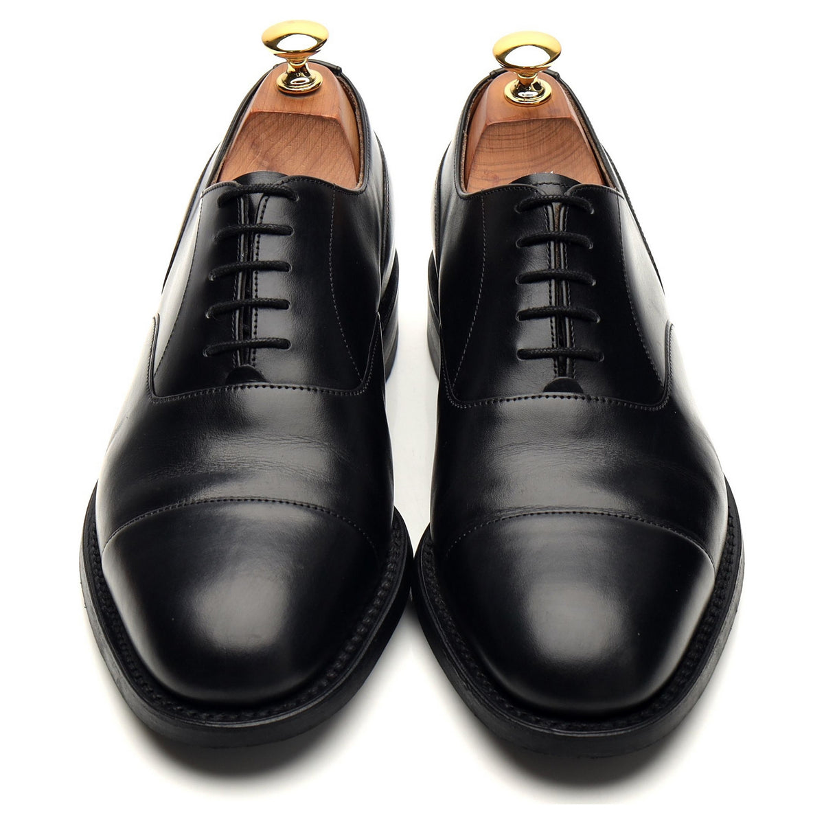 &#39;PA019&#39; Black Leather Oxford UK 6.5 F