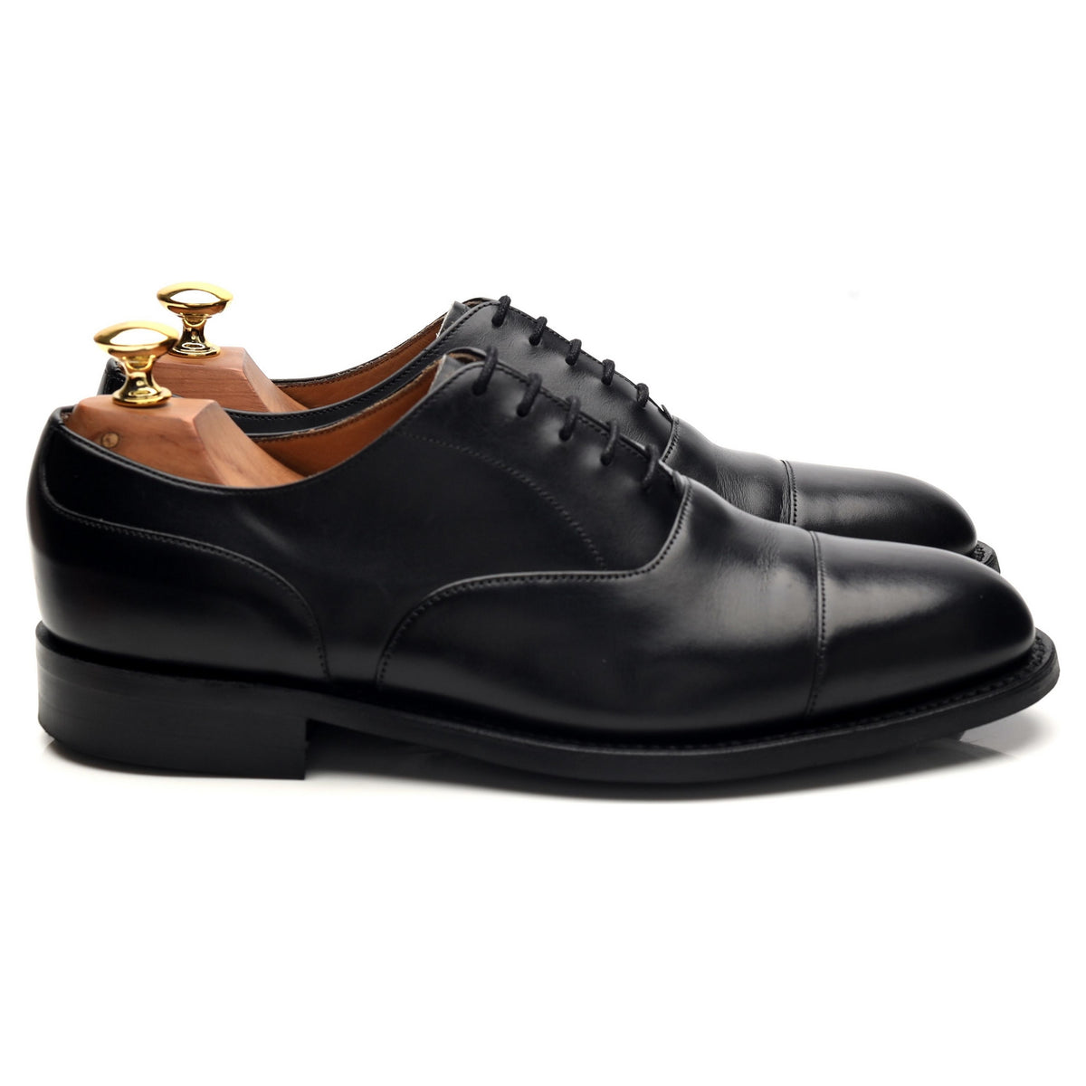 &#39;PA019&#39; Black Leather Oxford UK 6.5 F