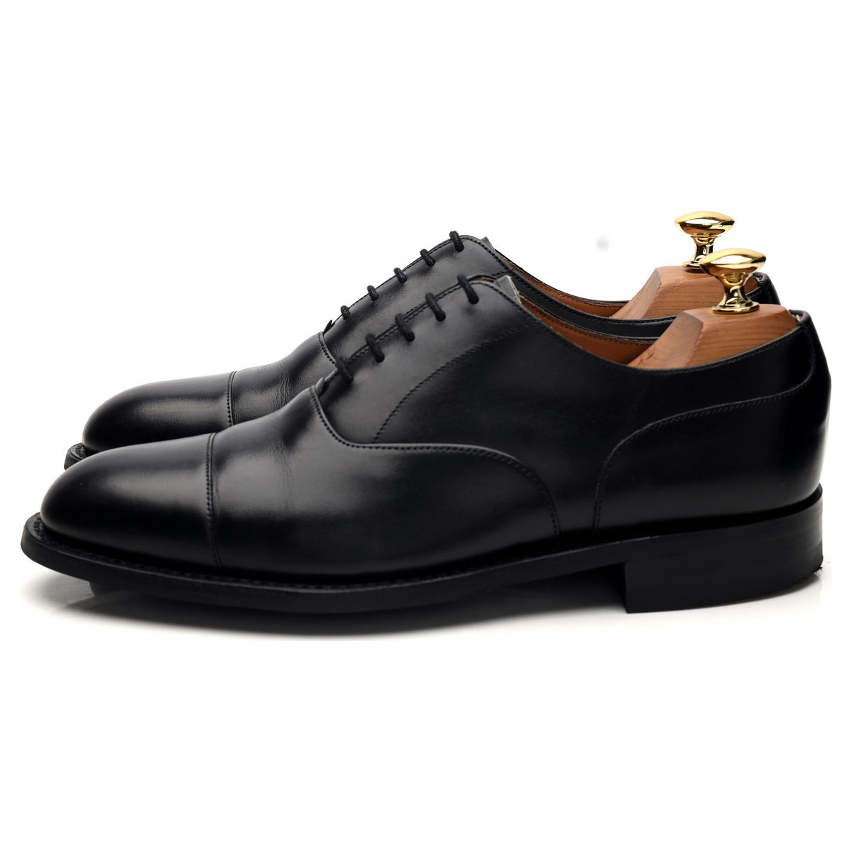&#39;PA019&#39; Black Leather Oxford UK 6.5 F