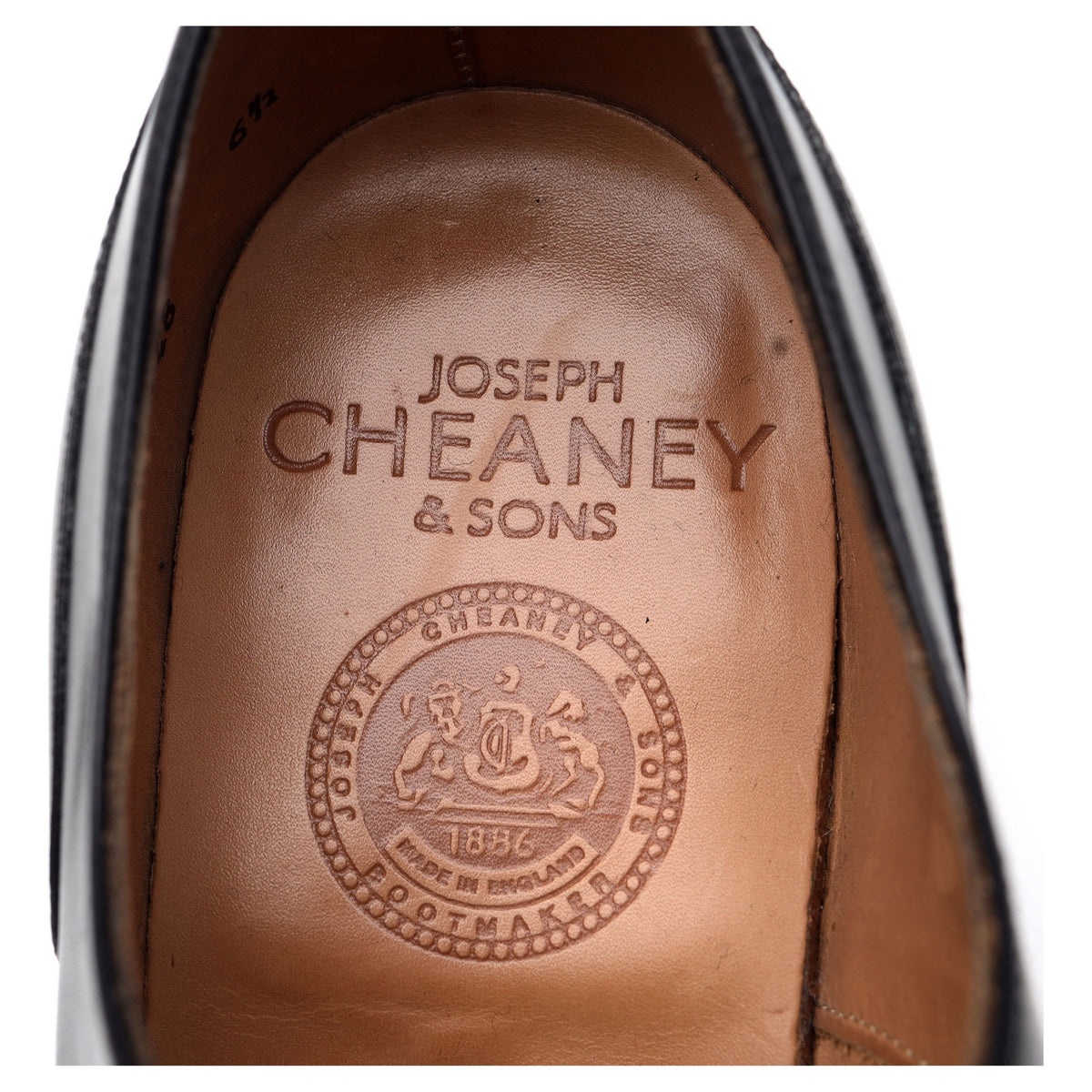 &#39;PA019&#39; Black Leather Oxford UK 6.5 F