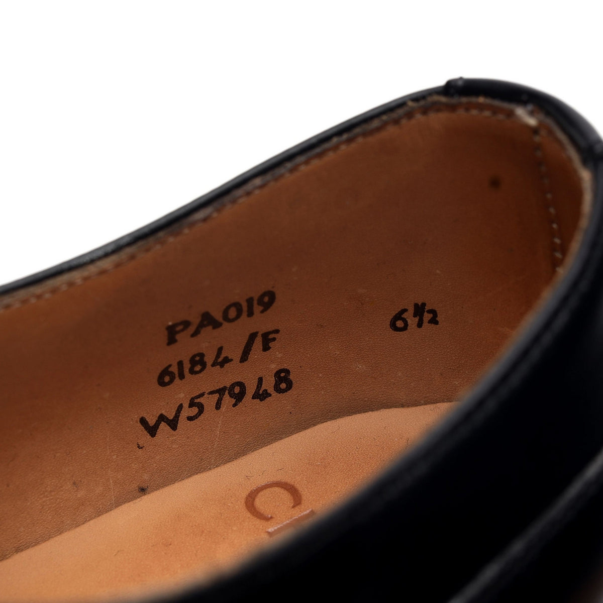 &#39;PA019&#39; Black Leather Oxford UK 6.5 F
