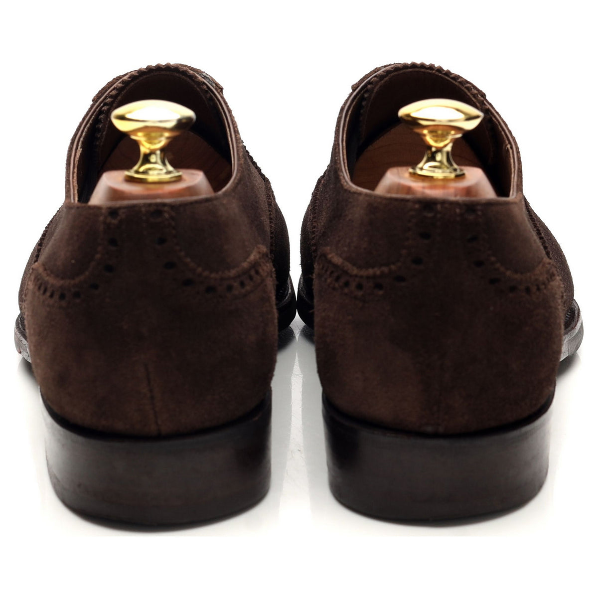 &#39;10051&#39; Dark Brown Suede Oxford Brogues UK 7.5