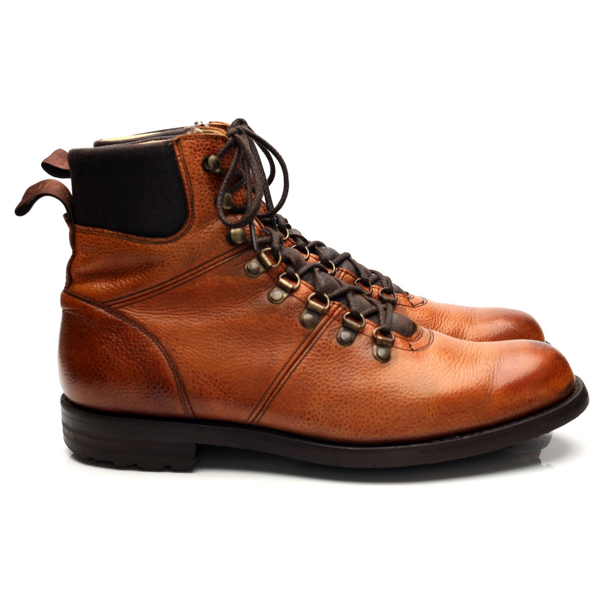 &#39;Ingleborough&#39; Tan Brown Leather Boots UK 8 F