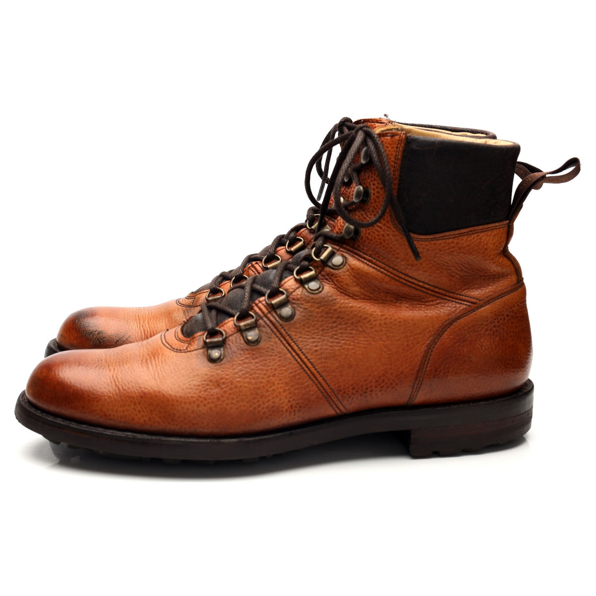 &#39;Ingleborough&#39; Tan Brown Leather Boots UK 8 F