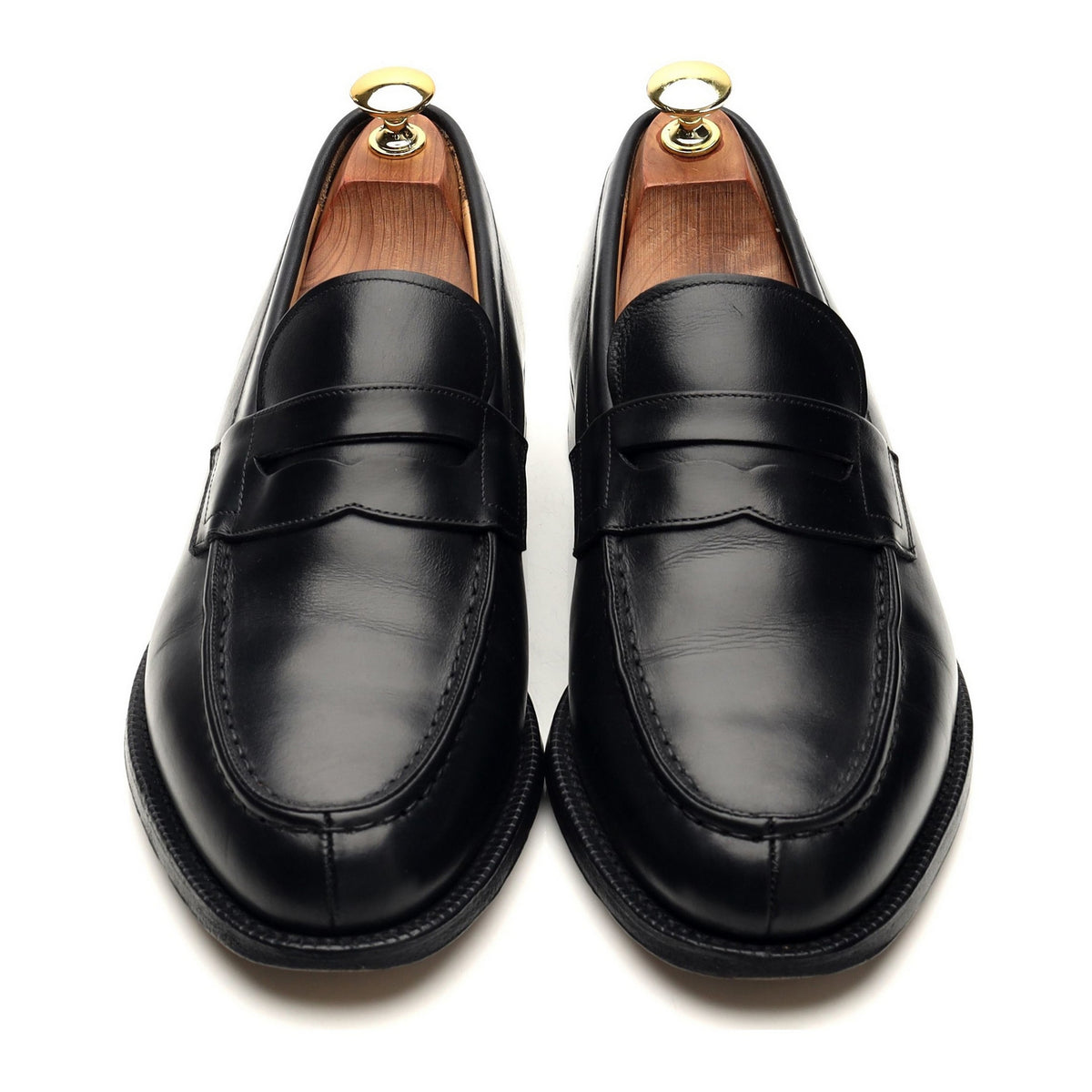 &#39;Darwin&#39; Black Leather Split Toe Loafers UK 8 G