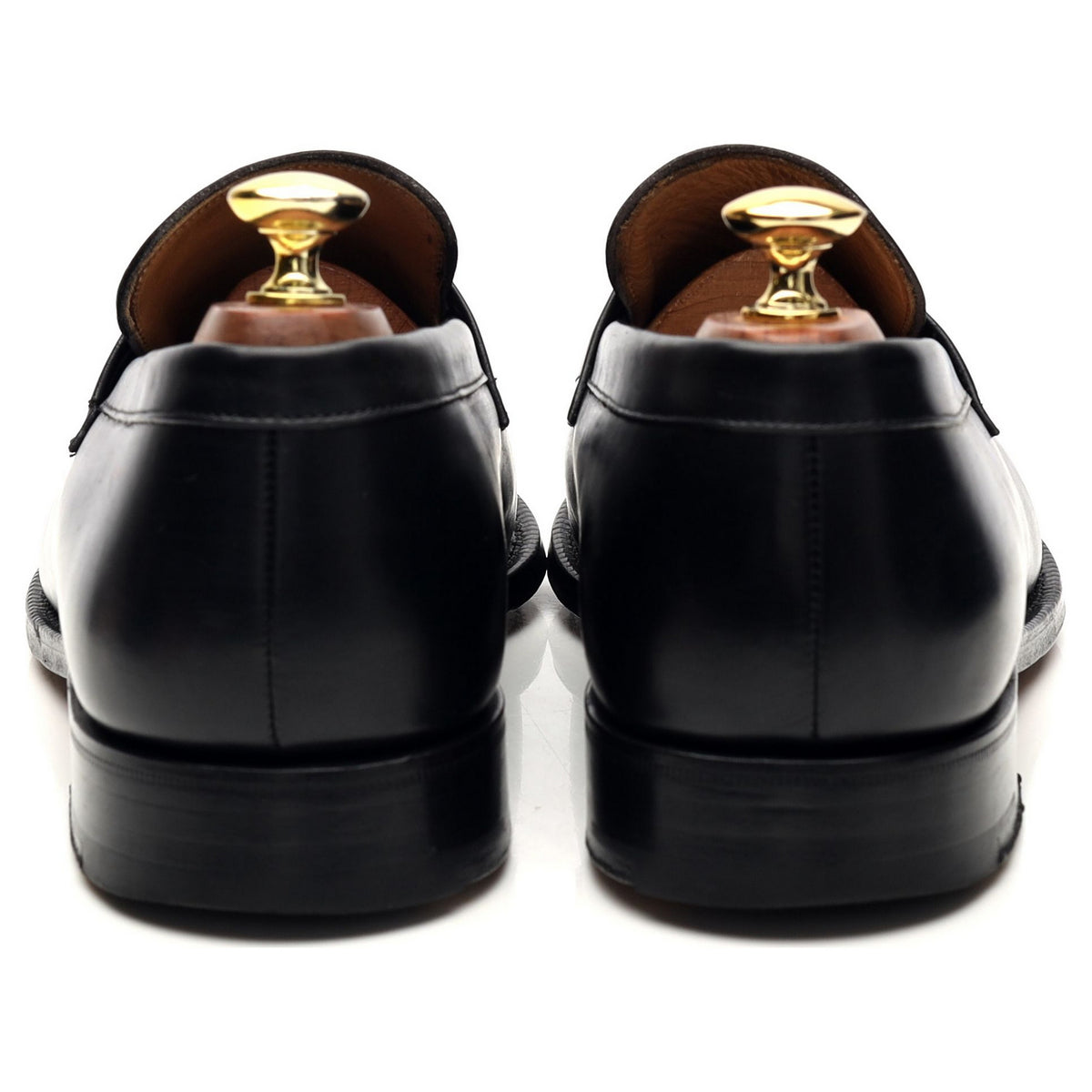 &#39;Darwin&#39; Black Leather Split Toe Loafers UK 8 G