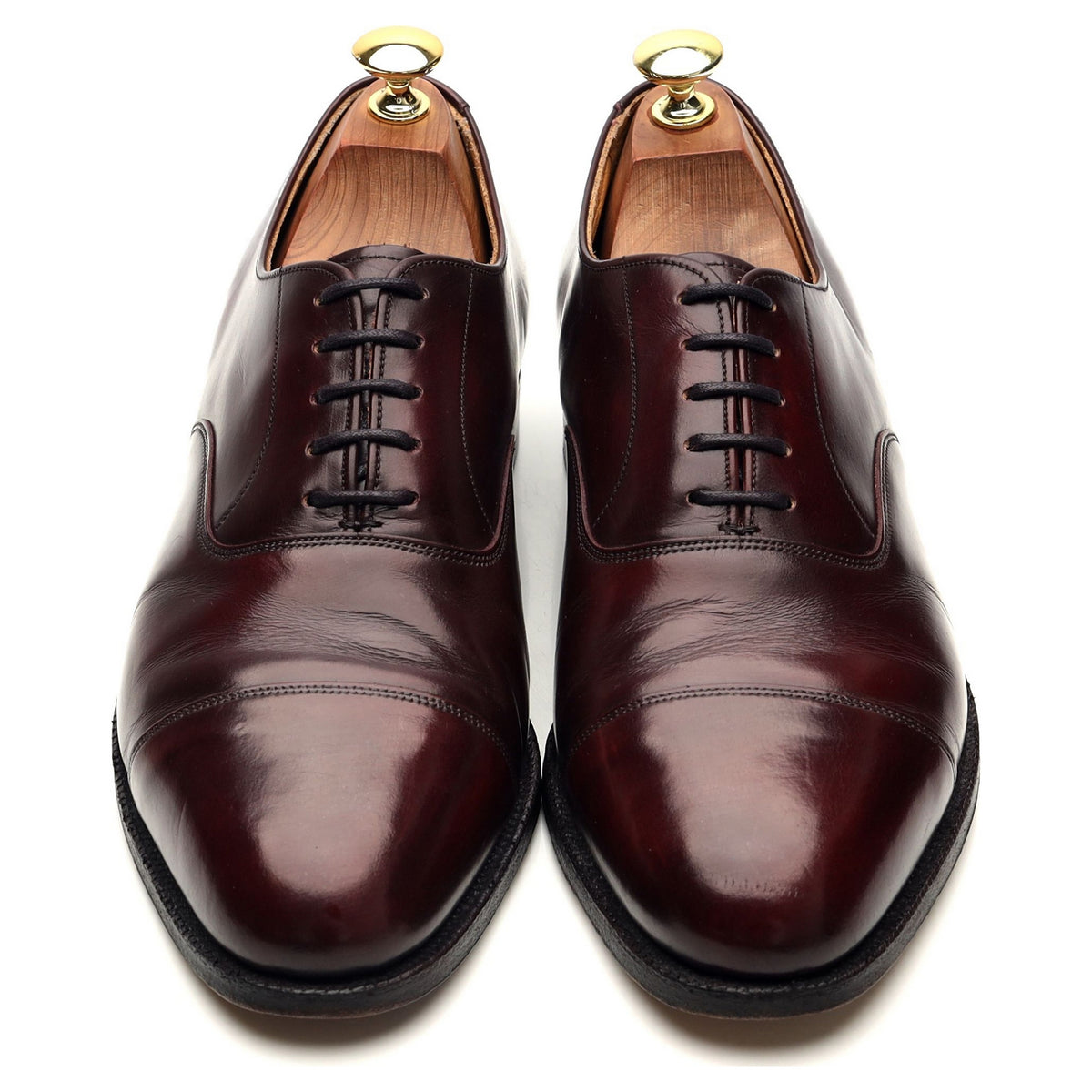 Jones Bootmakers &#39;Tees&#39; Burgundy Leather Oxford UK 8.5 F