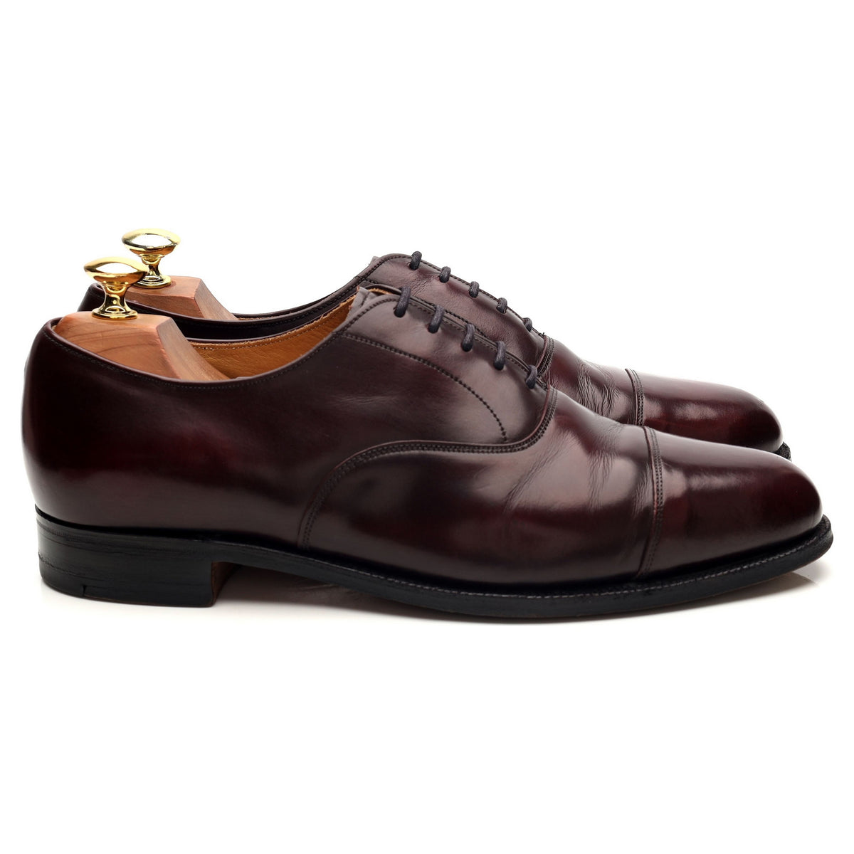 Jones Bootmakers &#39;Tees&#39; Burgundy Leather Oxford UK 8.5 F