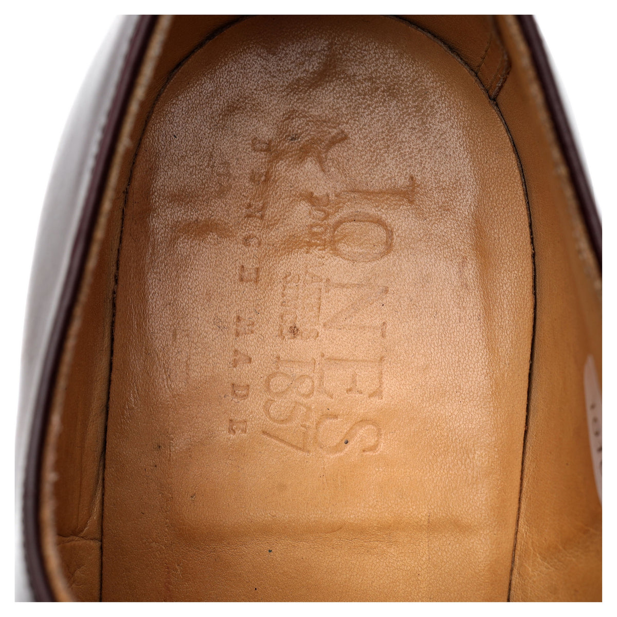Jones Bootmakers &#39;Tees&#39; Burgundy Leather Oxford UK 8.5 F