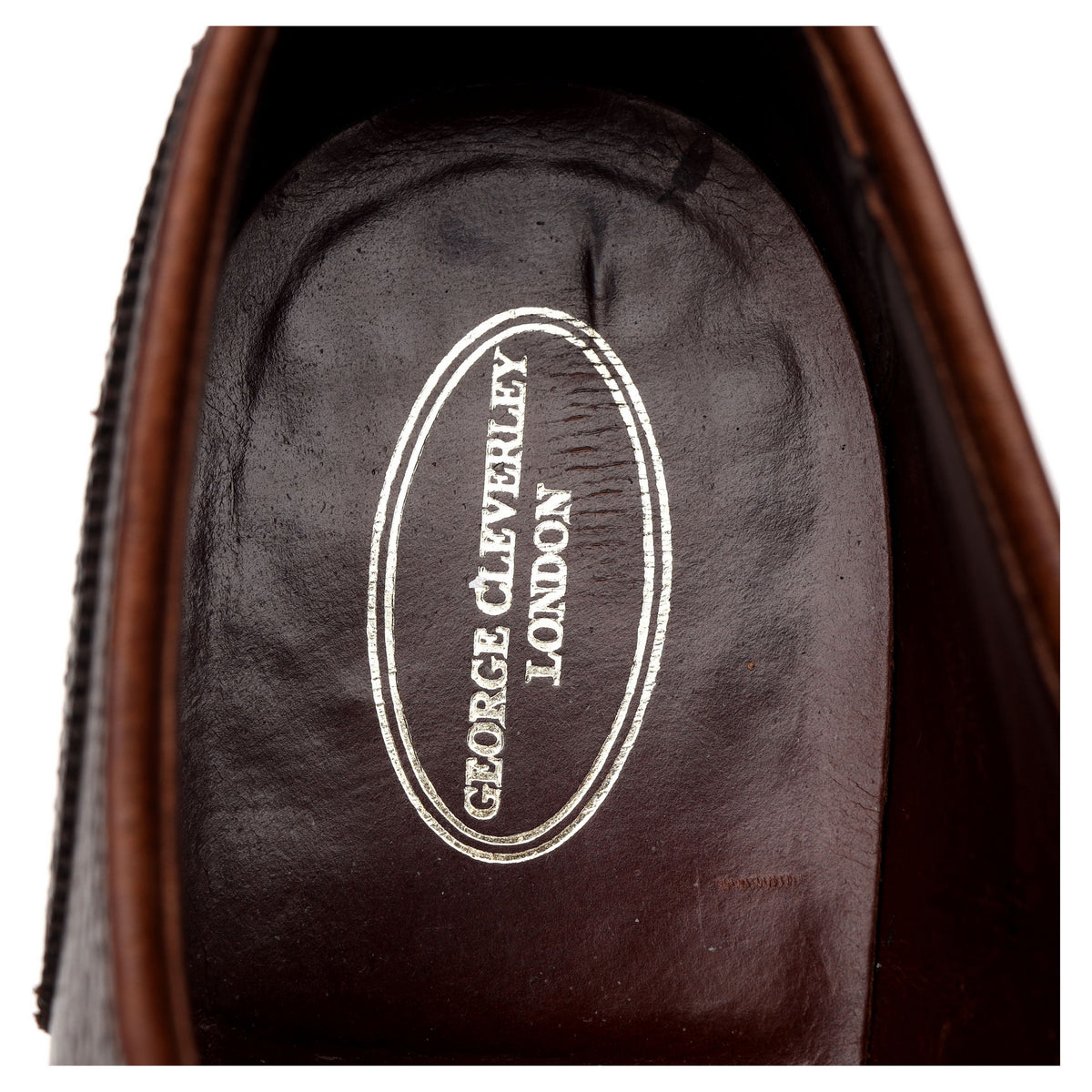 &#39;Henry&#39; Dark Brown Grain Leather Derby Brogues UK 7 E