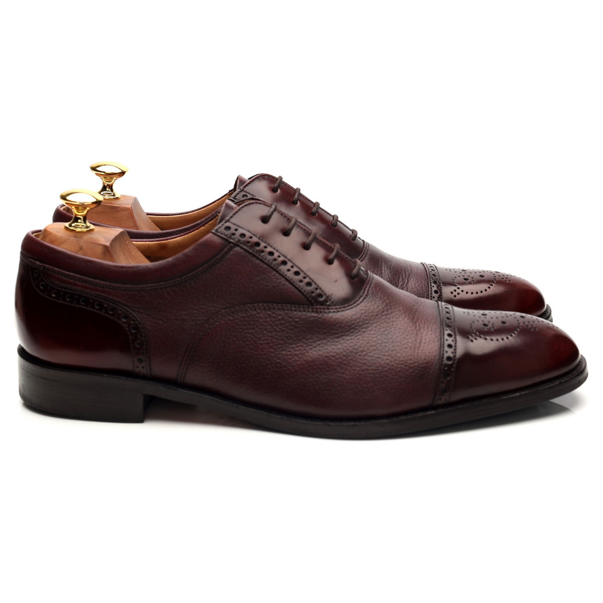 &#39;Woodstock&#39; Burgundy Leather Oxford Brogues UK 9 G