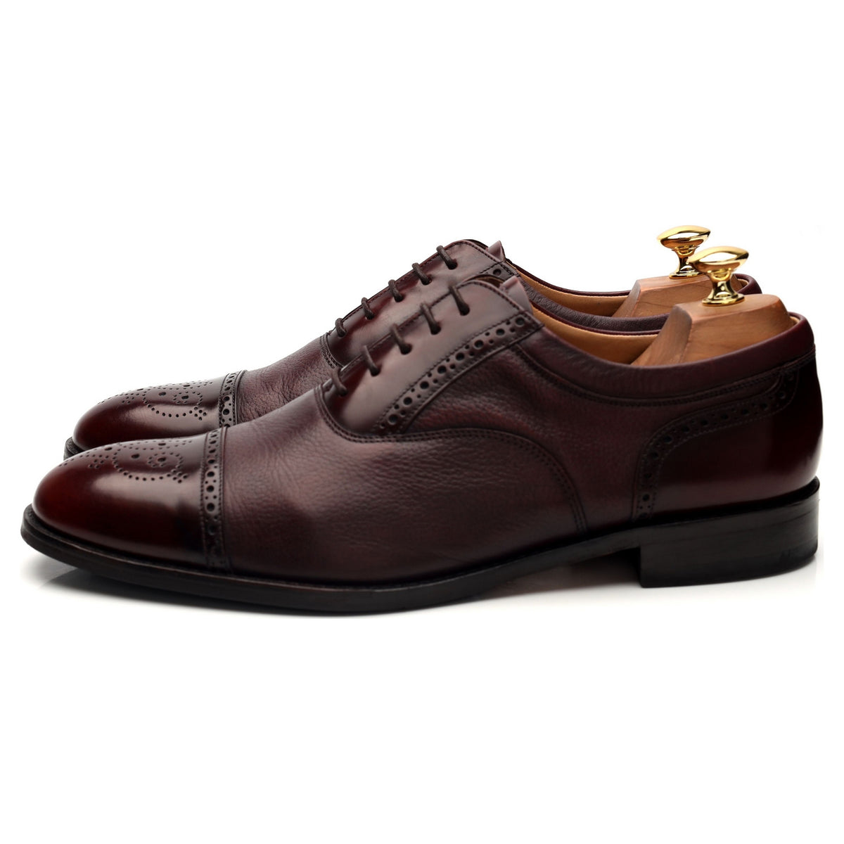 &#39;Woodstock&#39; Burgundy Leather Oxford Brogues UK 9 G