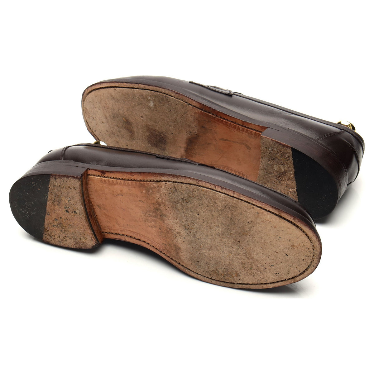&#39;Madrid&#39; Dark Brown Leather Loafers UK 8.5
