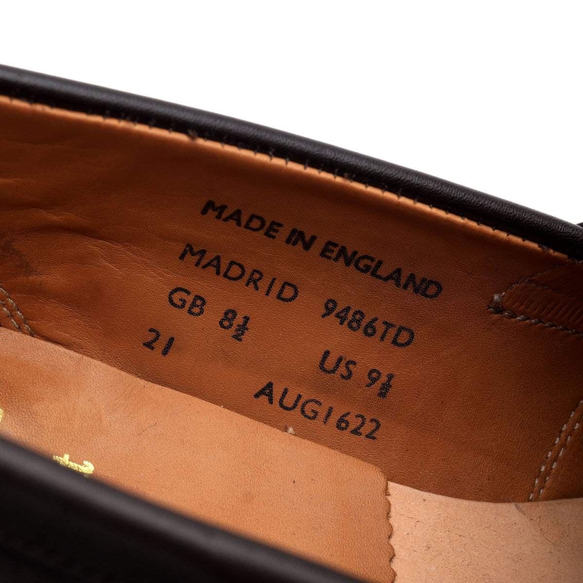 &#39;Madrid&#39; Dark Brown Leather Loafers UK 8.5