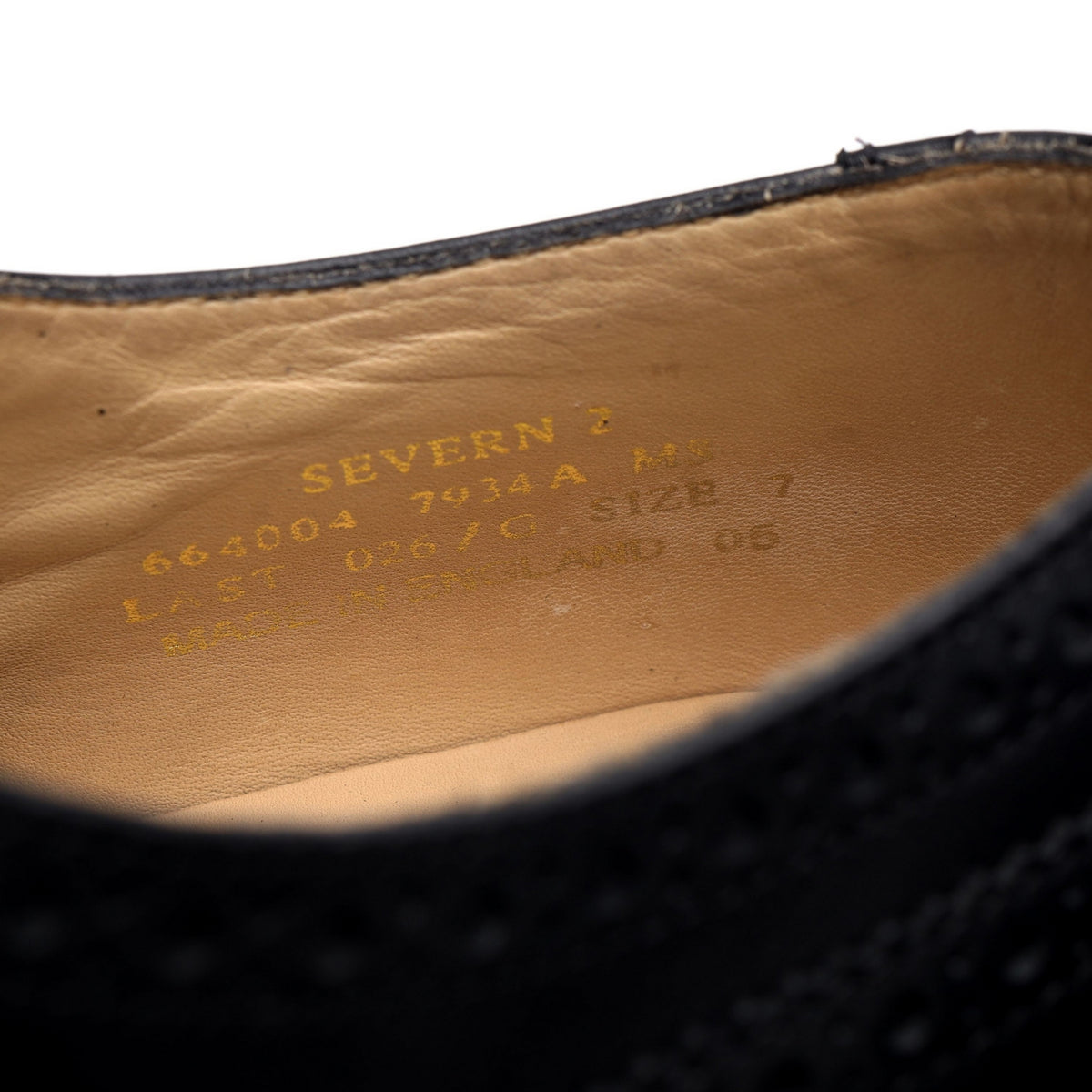 &#39;Severn 2&#39; Black Leather Oxford Brogues UK 7 G