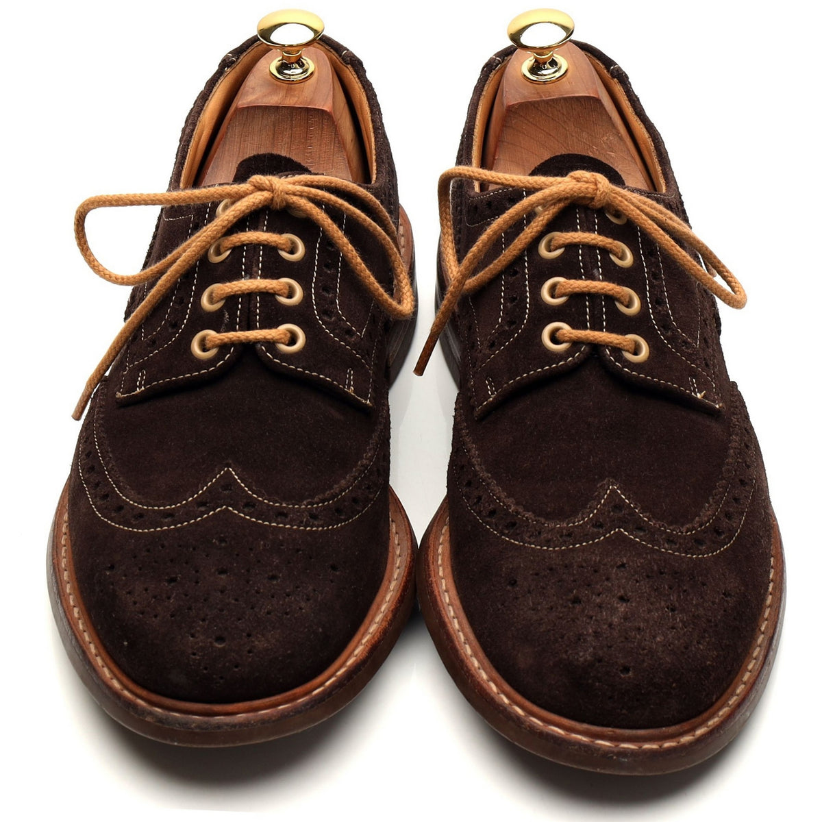 &#39;Foden&#39; Dark Brown Suede Derby Brogues UK 9.5 G