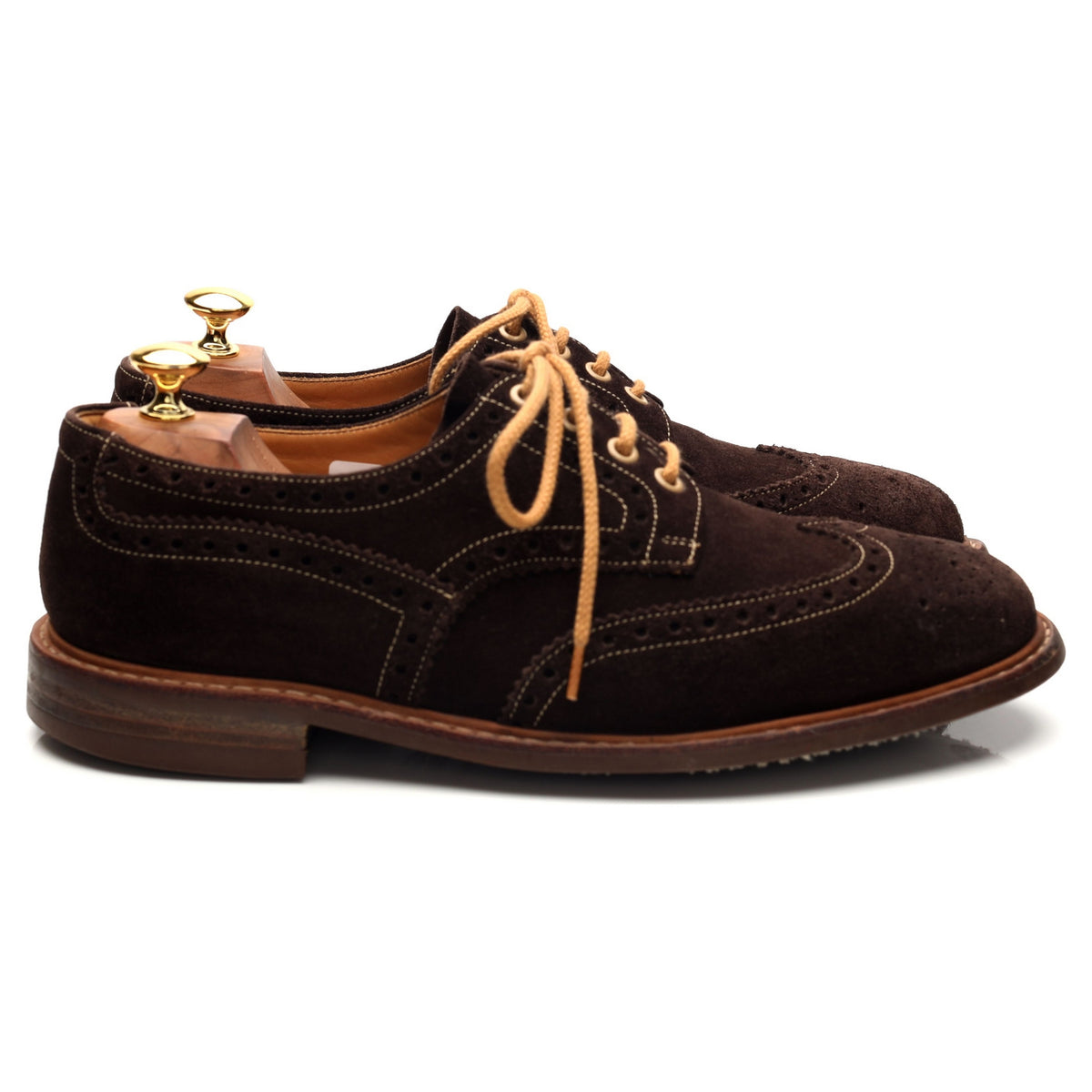 &#39;Foden&#39; Dark Brown Suede Derby Brogues UK 9.5 G