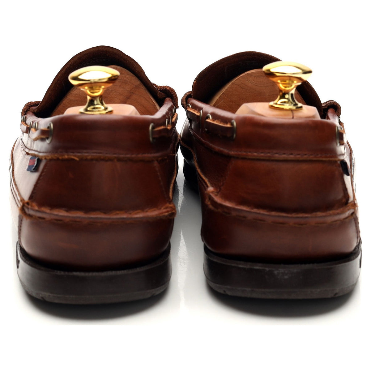 &#39;Sloop&#39; Brown Leather Loafers UK 11