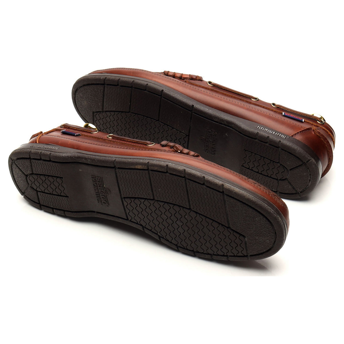 &#39;Sloop&#39; Brown Leather Loafers UK 11