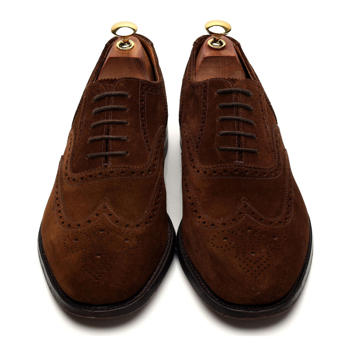&#39;202DS&#39; Snuff Brown Suede Oxford Brogues UK 8 G