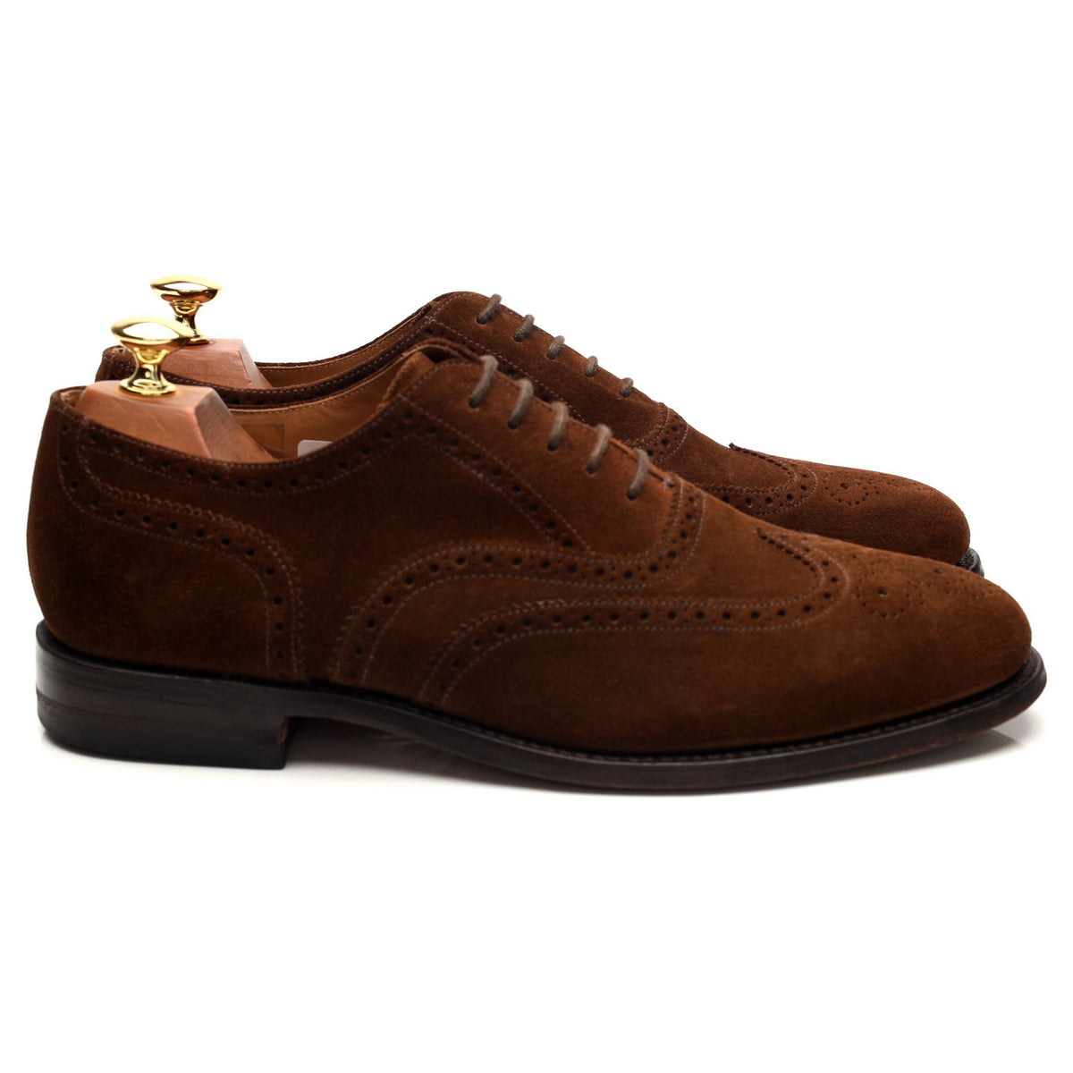 &#39;202DS&#39; Snuff Brown Suede Oxford Brogues UK 8 G