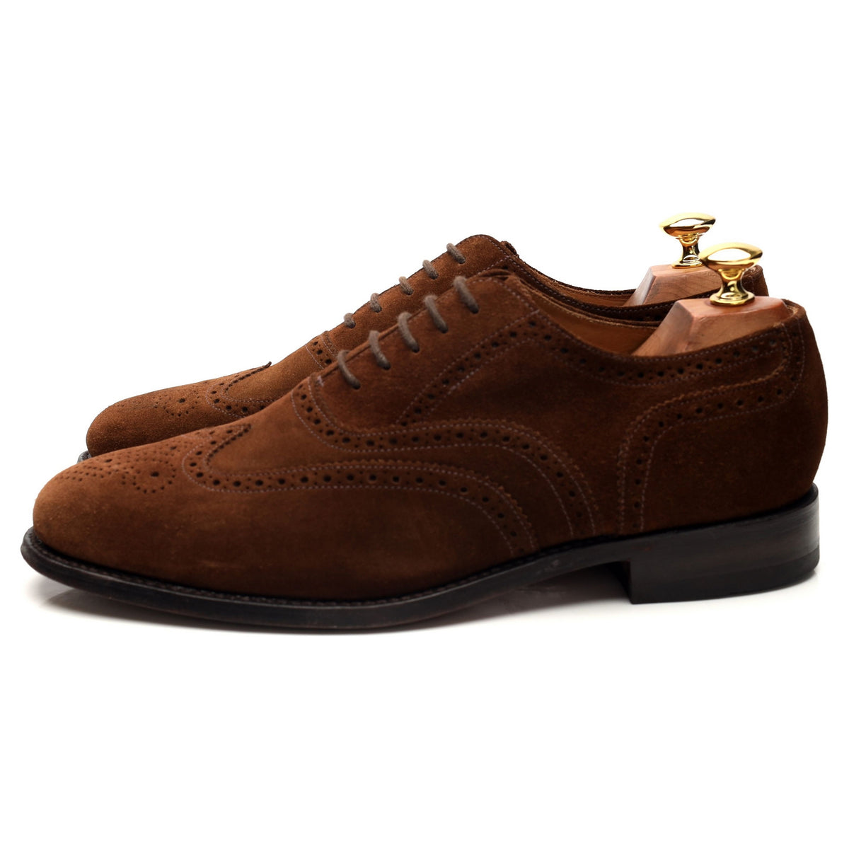 &#39;202DS&#39; Snuff Brown Suede Oxford Brogues UK 8 G