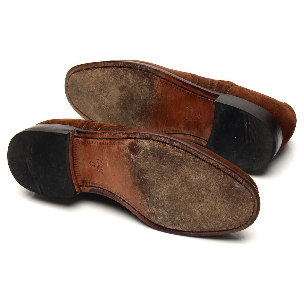 &#39;202DS&#39; Snuff Brown Suede Oxford Brogues UK 8 G