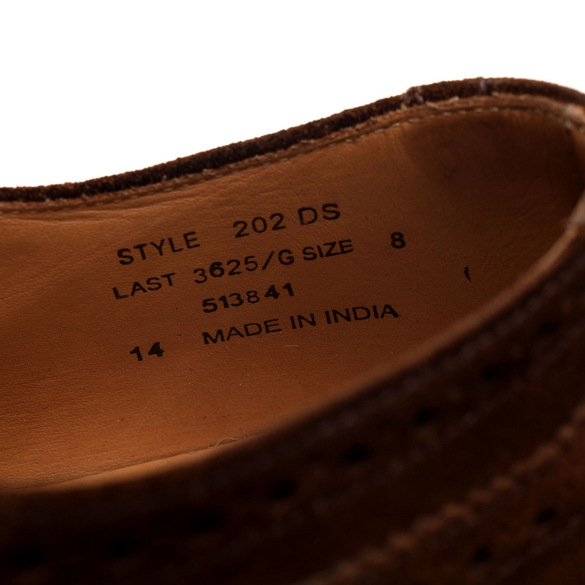 &#39;202DS&#39; Snuff Brown Suede Oxford Brogues UK 8 G