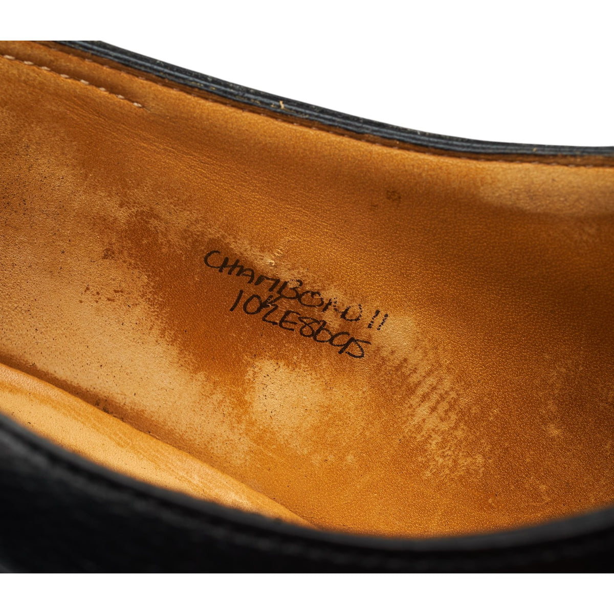 'Chambord ll' Black Leather Split Toe Derby UK 10.5 E