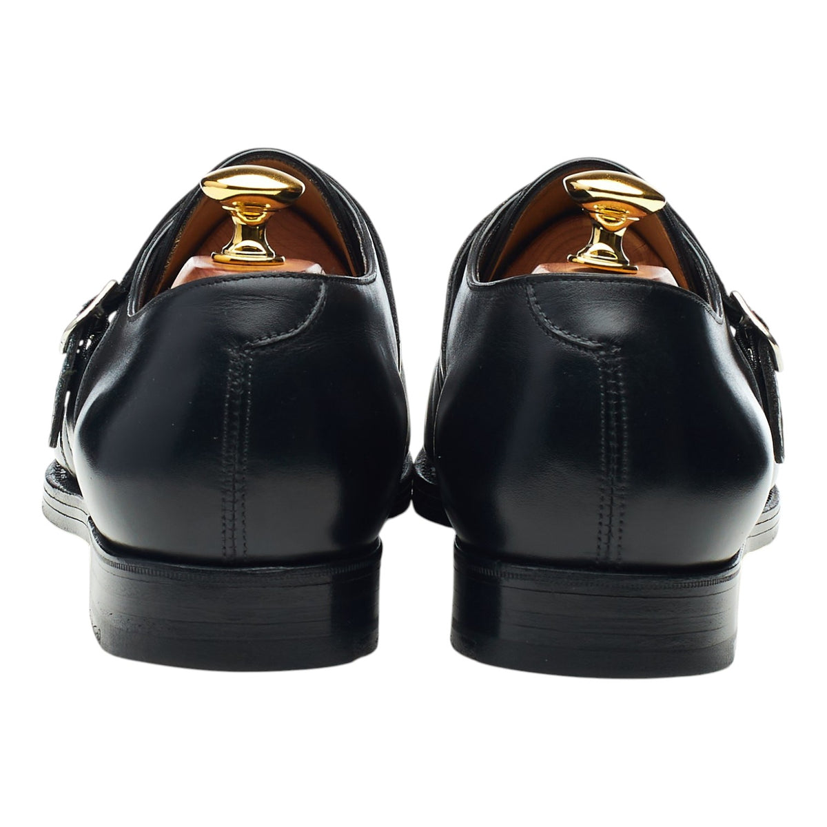 Black Leather Monk Strap UK 7.5 E