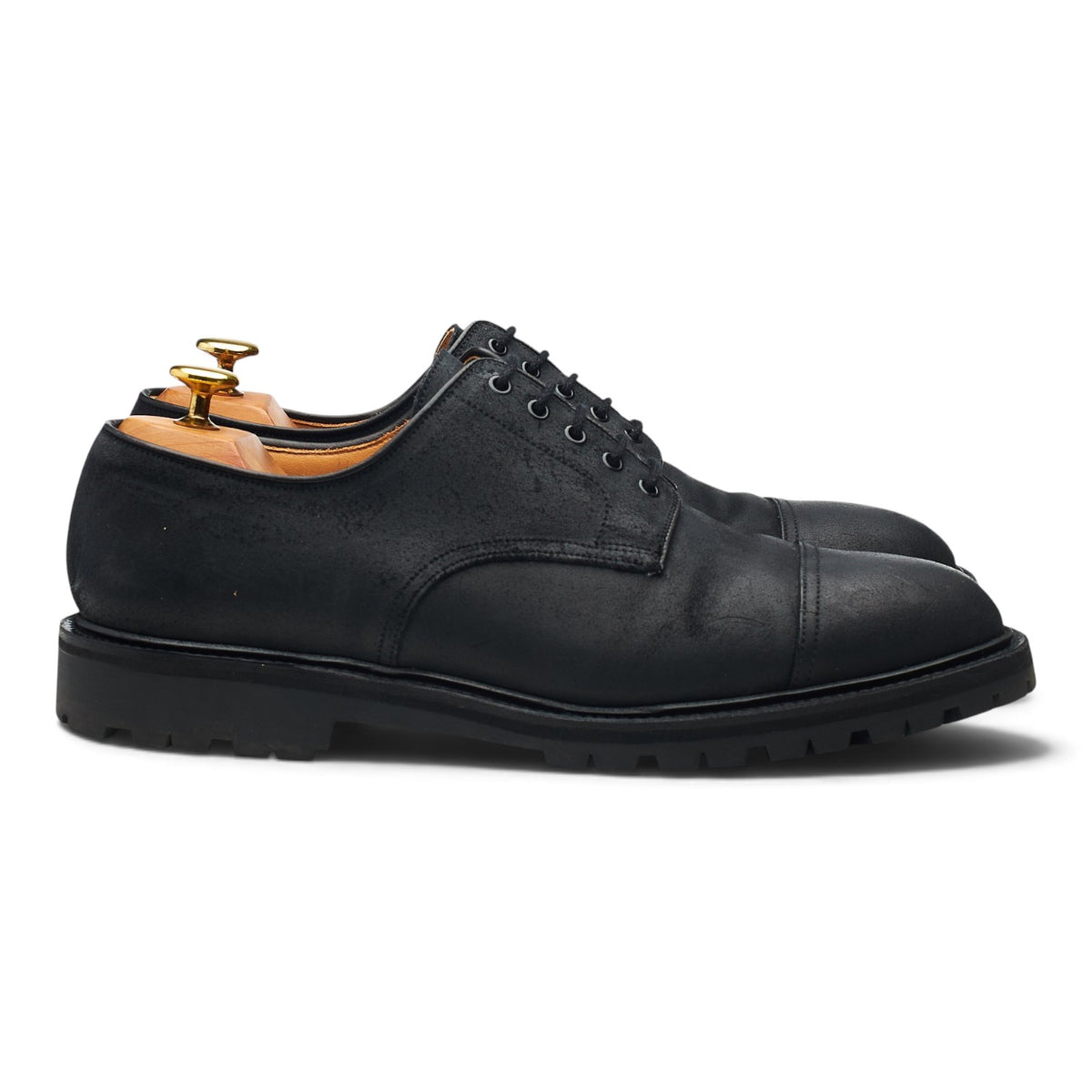 'Sandhurst 2' Black Rough Out Suede Derby UK 8.5 E