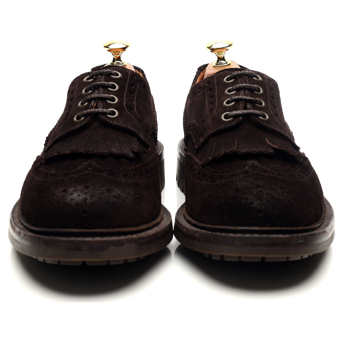 &#39;Plowden&#39; Dark Brown Suede Derby Brogues UK 8.5 G