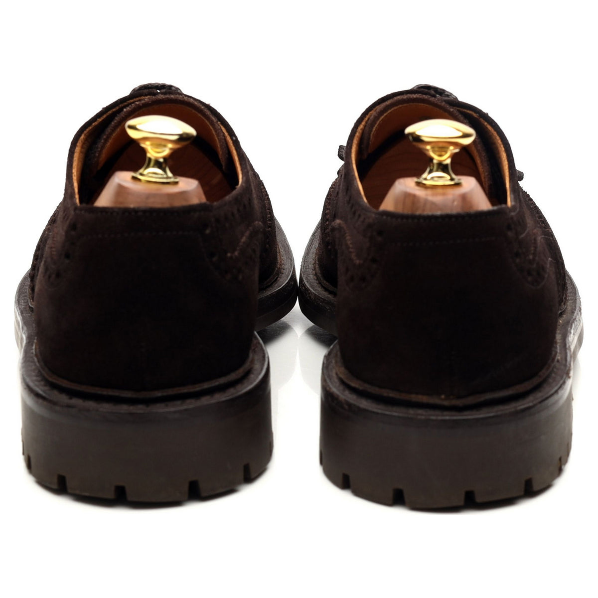 &#39;Plowden&#39; Dark Brown Suede Derby Brogues UK 8.5 G