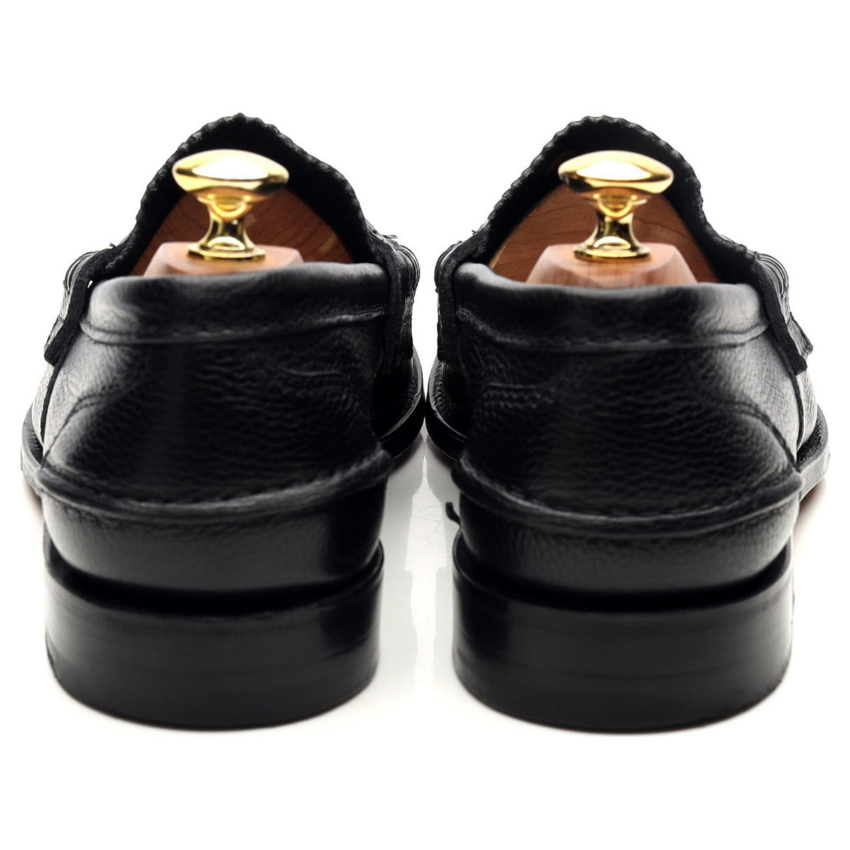 &#39;Pembrey&#39; Black Leather Loafers UK 8 F