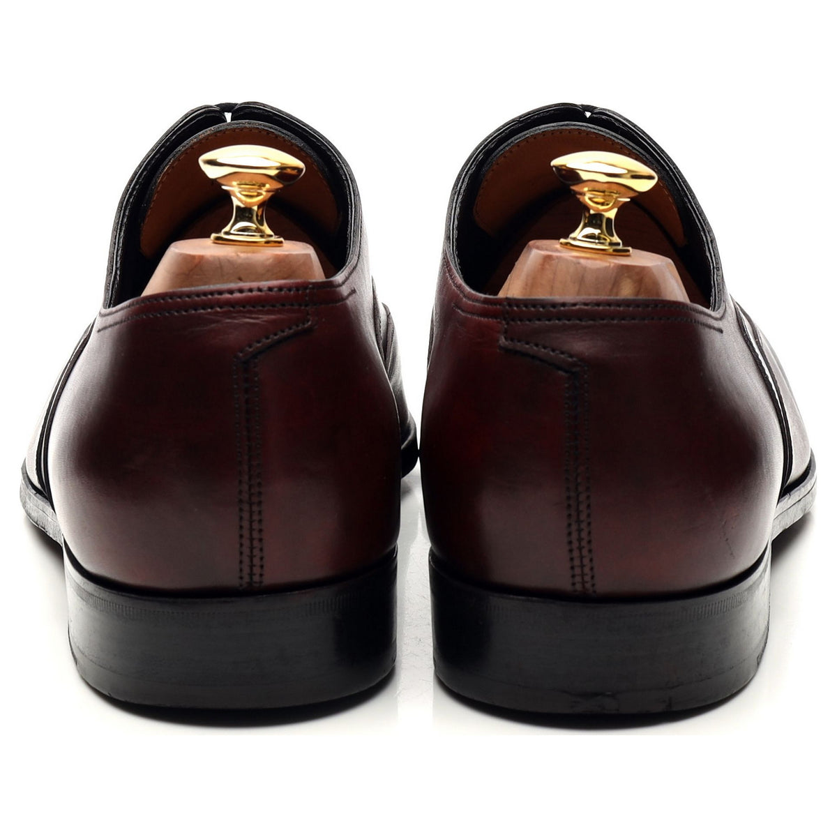 Hermes &#39;Hector&#39; Burgundy Leather Oxford UK 10 E