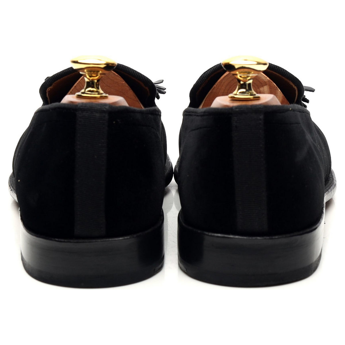 Black Velvet Tassel Loafers UK 6.5 E