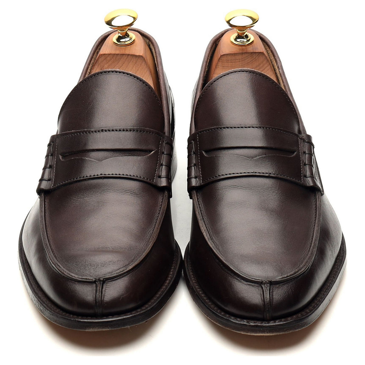 &#39;Jake&#39; Dark Brown Leather Loafers UK 6.5