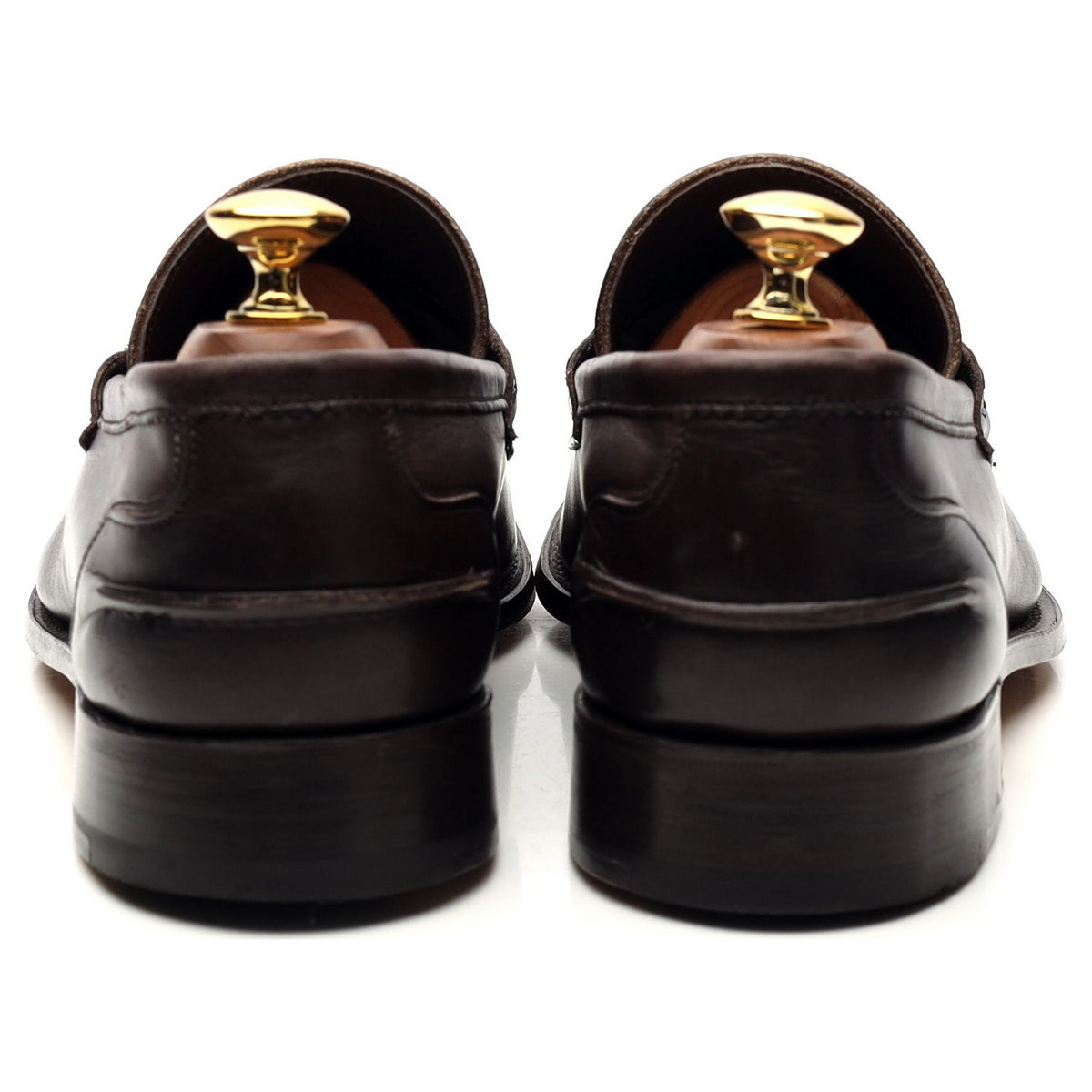 &#39;Jake&#39; Dark Brown Leather Loafers UK 6.5