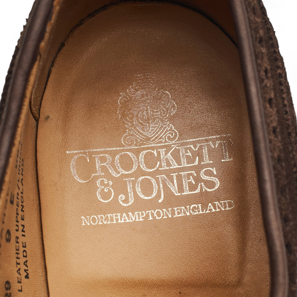 'Swansea' Dark Brown Suede Derby Brogues UK 9 E