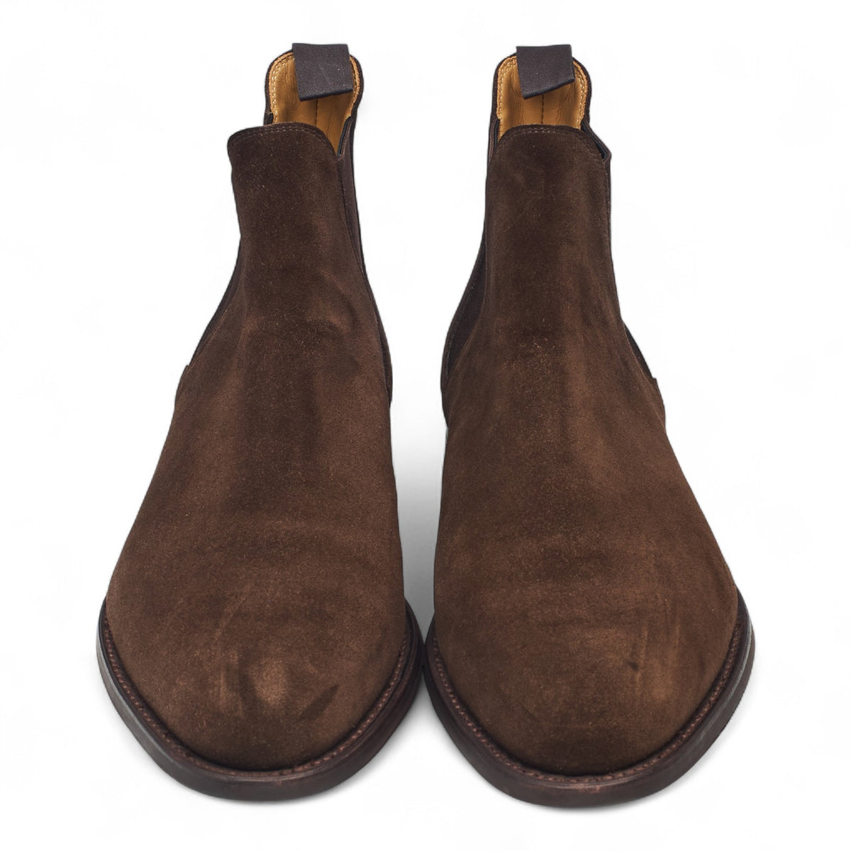 'Chelsea 8' Dark Brown Suede Chelsea Boots UK 12 E
